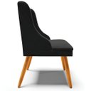 Ver imagem 6 de Cadeira Decorativa Sala de Jantar Pés Palito de Madeira Firenze Veludo Preto/Natural G19 - Gran Belo