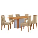Ver imagem 2 de Mesa de Jantar Isadora Tampo Mdf 6 Cadeiras Isadora Moderna Turim 07 Naturale