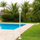 Ver imagem 2 de Poste de Jardim Luminária Externa Colonial 1,71m Branco Retrô Iluminação E27 Grego Dital