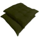 Ver imagem 1 de Kit 02 Almofadas Assento Futon Flat para Cadeira 40x40 Verde Musgo