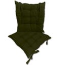 Ver imagem 4 de Kit 02 Almofadas Assento Futon Flat para Cadeira 40x40 Verde Musgo