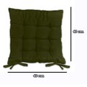 Ver imagem 5 de Kit 02 Almofadas Assento Futon Flat para Cadeira 40x40 Verde Musgo