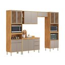 Ver imagem 4 de Cozinha Modulada Plena Pe0003 com 13 Portas e 4 Gavetas com Tampo Cinamon Touch Nude Demóbile