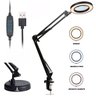 Lupa Luminária 10X Articulável Led Ring Light Garra Base Lorben - 3