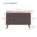 Ver imagem 5 de Buffet Aparador com 3 Portas Murano Carvalho e Grafite
