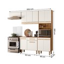 Ver imagem 4 de Cozinha com Balcão Lemon com 10 Portas e 1 Gaveta 222 Cm Freijo/off White