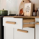 Ver imagem 6 de Cozinha com Balcão Lemon com 10 Portas e 1 Gaveta 222 Cm Freijo/off White