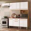 Ver imagem 2 de Cozinha com Balcão Lemon com 10 Portas e 1 Gaveta 222 Cm Freijo/off White