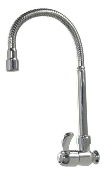 Torneira Gourmet Flexível Cozinha Metal 1/4 Parede Via Flix - 5