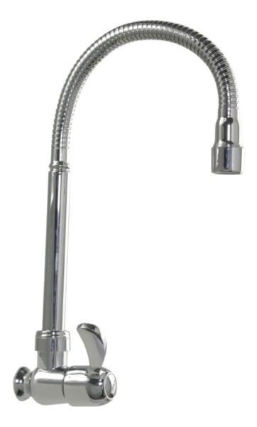 Torneira Gourmet Flexível Cozinha Metal 1/4 Parede Via Flix - 1