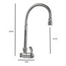 Torneira Gourmet Flexível Cozinha Metal 1/4 Parede Via Flix - 6