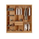 Ver imagem 3 de Guarda Roupa Casal Roma Mdf 6 Portas e 2 Gavetas Moderna