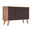 Ver imagem 3 de Aparador Buffet com 3 Portas Murano Carvalho e Grafite