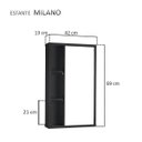 Ver imagem 5 de Armário com Espelho para Banheiro Milano Preto