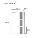 Ver imagem 3 de Espelho para Banheiro com Armário Milano Branco