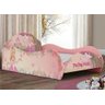 Cama Solteiro com Proteção Lateral Princesa Rosa - 1