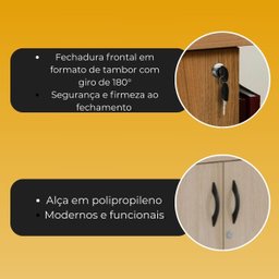 Armário Baixo 2 Portas 75x38,5x72,5cm - 3