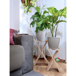 Kit Suportes de Madeira, Decoração com Plantas, Vasos Sv5 - 2