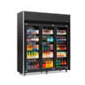 Refrigerador Vertical Auto Serviço 1200 litros All Black com Led Frost Free GEAS- 3 Portas LB - 1