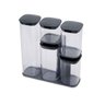 Jogo de 5 Potes com Suporte Podium Cinza Joseph Joseph - 1