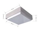 Ver imagem 2 de Plafon Quadrado Vivare Md-3091 Cúpula em Tecido 50x50cm - Bivolt Lustres Vivare Rustico-cinza