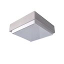 Ver imagem 1 de Plafon Quadrado Vivare Md-3091 Cúpula em Tecido 50x50cm - Bivolt Lustres Vivare Rustico-cinza