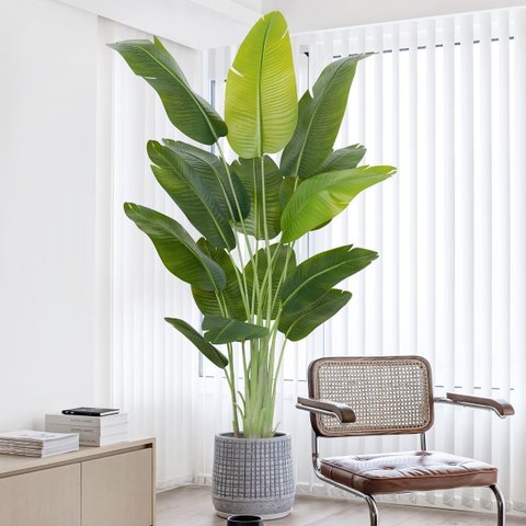 Bananeira Artificial para Decoração Árvore Real Toque com 2.20m, Planta Decorativa para Casa/eventos