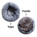 Ver imagem 2 de Cama Caminha para Gato e Cachorro Nuvem Redonda Fofinha Pet Tamanho Médio Pelúcia Cinza Escuro