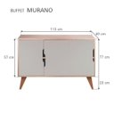Ver imagem 5 de Aparador Buffet com 3 Portas Murano Carvalho e Verde Menta