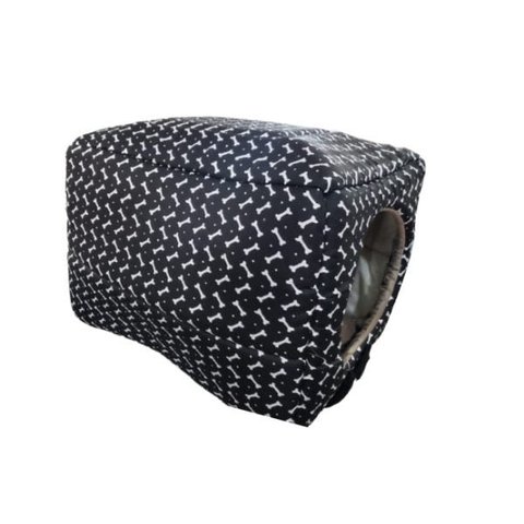 Cama Caminha Toca Pet Cães Gatos Casa Casinha Tunel Iglu G Macia Preta Ossinho Agro Pet 2 Irmãos