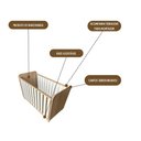 Ver imagem 3 de Berço Lívia Mdf Alta Qualidade Amadeirado e Branco.