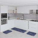Ver imagem 2 de Jogo Kit Tapete Cozinha Anti Derrapante 3 Uni Cinza