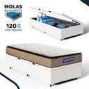 Ver imagem 2 de Cama Box Baú com Colchão Gazin de Molas Ensacadas Pillow Top Air Pro Solteiro 88cm