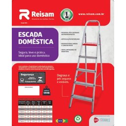 Escada de Alumínio 2 Degraus Doméstica Escadinha para Apartamento - 7
