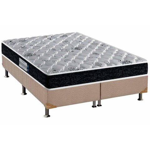 Cama Box Queen: Colchão Espuma D45 Probel Advanced Tech2000 + Base CRC Suede Clean(158x198)