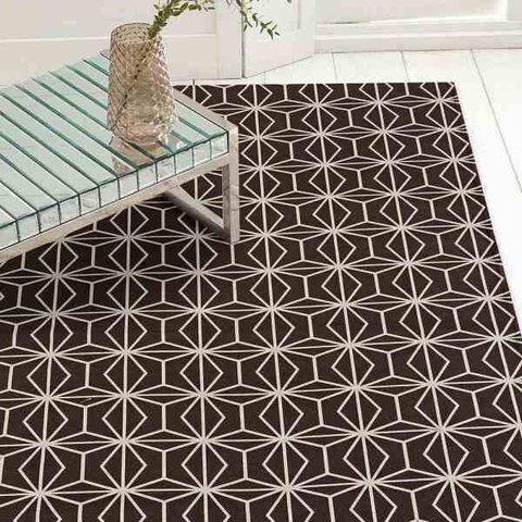 Tapete Cannes Sala Quarto Antiderrapante Geométrico 132x200cm Caramelo Casa Dona