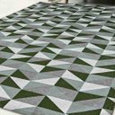 Ver imagem 1 de Tapete Dallas Sala Quarto Antiderrapante Geométrico 132x200cm Verde Casa Dona