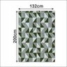Tapete Dallas Sala Quarto Antiderrapante Geométrico 132x200cm Verde Casa Dona - 4