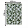 Tapete Dallas Sala Quarto Antiderrapante Geométrico 132x100cm Verde Casa Dona - 4