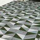 Ver imagem 1 de Tapete Dallas Sala Quarto Antiderrapante Geométrico 132x100cm Verde Casa Dona