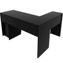 Ver imagem 7 de Mesa de Canto para Escritório em L Angular com 2 Gavetas Preto