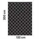 Ver imagem 4 de Tapete Casablanca Sala Quarto Antiderrapante Geométrico 132x200cm Preto Casa Dona