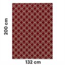 Ver imagem 4 de Tapete Casablanca Sala Quarto Antiderrapante Geométrico 132x200cm Vermelho Casa Dona