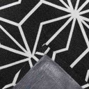 Ver imagem 2 de Tapete Cannes Sala Quarto Antiderrapante Geométrico 132x250cm Preto Casa Dona