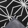 Tapete Cannes Sala Quarto Antiderrapante Geométrico 132x250cm Preto Casa Dona - 2