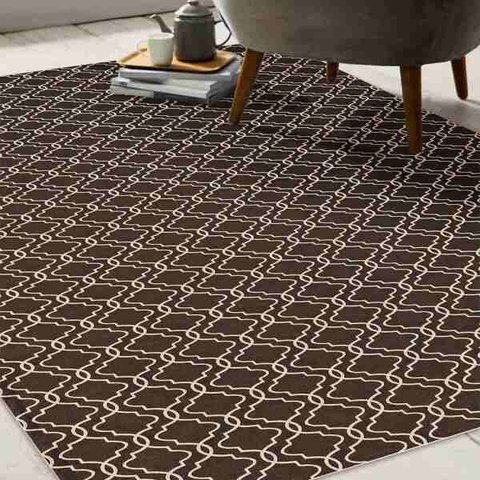 Tapete Casablanca Sala Quarto Antiderrapante Geométrico 132x200cm Caramelo Casa Dona
