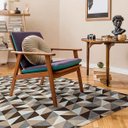 Ver imagem 2 de Tapete Dallas Sala Quarto Antiderrapante Geométrico 132x250cm Caramelo Casa Dona