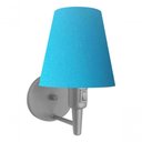 Ver imagem 3 de Arandela Cone Md-2013 Cinza C- Inter Liga e Desl Cúpula em Tecido Azul Turquesa - Bivolt