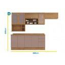 Ver imagem 2 de Cozinha Modulada Kappsberg Botanic Botanic 8 Peças (4aéreos+2balcões+2complementos) M665 Nogueira