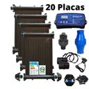Ver imagem 2 de Kit Aquecimento Solar Piscina 20 Placas 3Mt+ Control+ Valvs